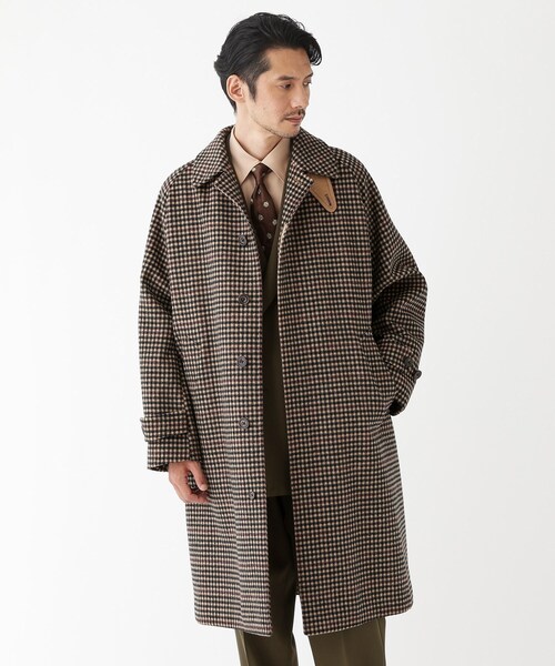 大きいサイズ　タケオキクチ ウールコート　ステンカラー　千鳥格子　カシミヤ混 楽天市場】【SALE／40%OFF】TAKEO KIKUCHI ウールカシミア千鳥
