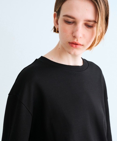 ニット セーター シルキーコットンニット ロングスリーブ レディース three dots ニット セーター シルキーコットンニット ロング