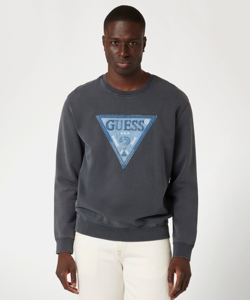 【ホワイト系その他(G053)】GUESS スウェット (M)Varsity Crewneck ホワイト系その他(G053)】GUESS スウェット (M)Varsity Crewneck