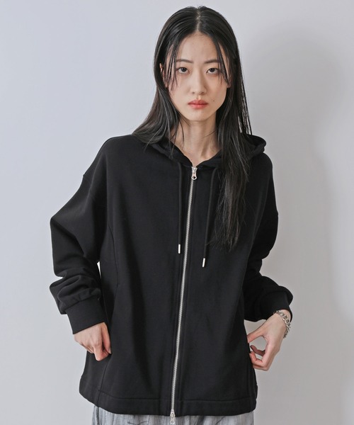 JUNRED パーカー ジップショートパーカー メンズ レディース