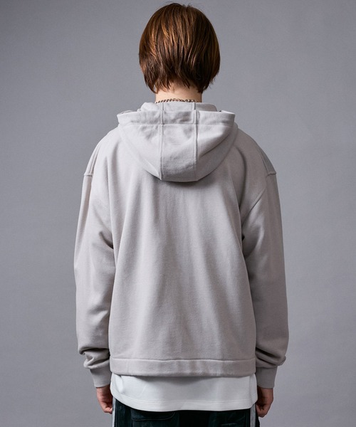 JUNRED パーカー ジップショートパーカー メンズ レディース