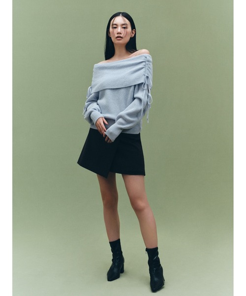 ニット セーター リボンディテールオフショルニット レディース FRAY I.D ニット セーター リボンディテールオフショルニット