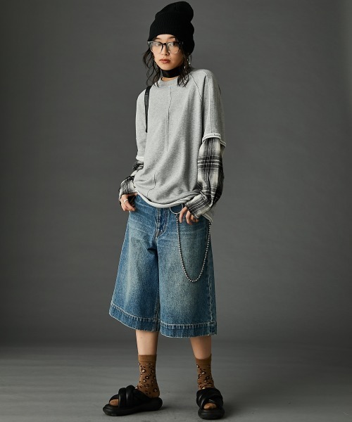 GEVS. tシャツ フェイクレイヤードカットソープルオーバー
