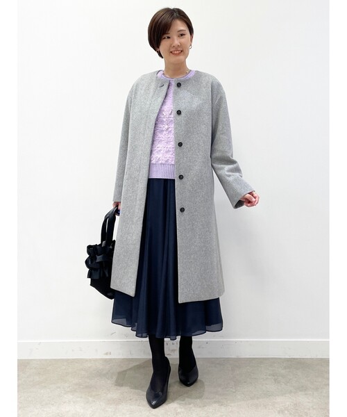 Reflect スカート 「手洗い可/ウエスト総ゴム仕様」フリュイドシフォン