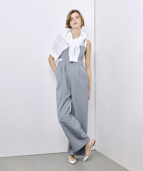 ストレッチトロサロペットパンツ アルアバイル ストレッチトロサロペットパンツ|allureville OFFICIAL SITE