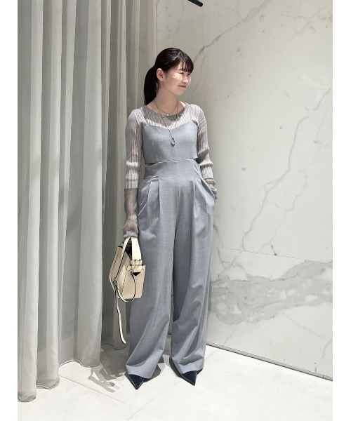 allureville サロペット オーバーオール ストレッチトロ