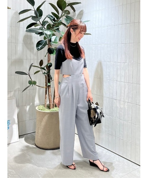 allureville サロペット オーバーオール ストレッチトロ
