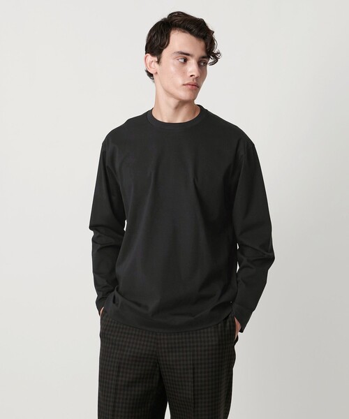 UNITED ARROWS ポンチ ロングTデオドラント 抗菌防臭 黒 M UNITED ARROWS tシャツ ポンチ ロングスリーブ Tシャツ