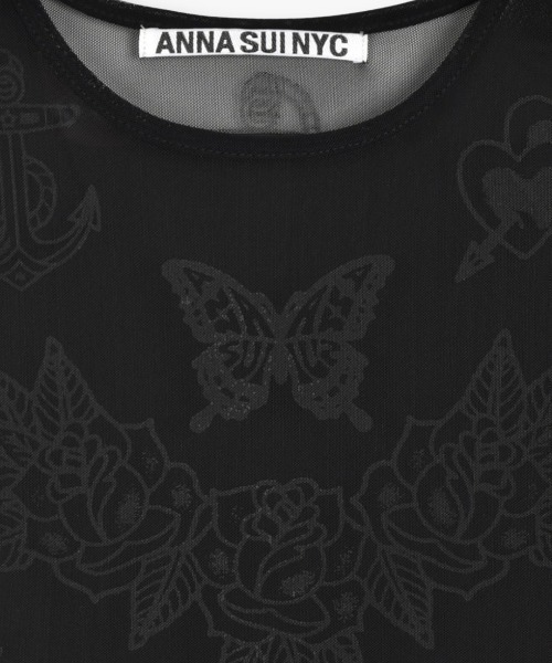 anna sui nyc tシャツ nycタトゥーシアートップス レディース