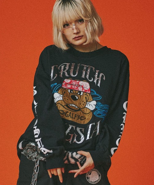 GALFYガルフィー チカーノがるTeeトライバル柄袖プリントロンT長袖Tシャツ GALFY tシャツ GALFY（ガルフィー）チカーノがるTee/トライバル