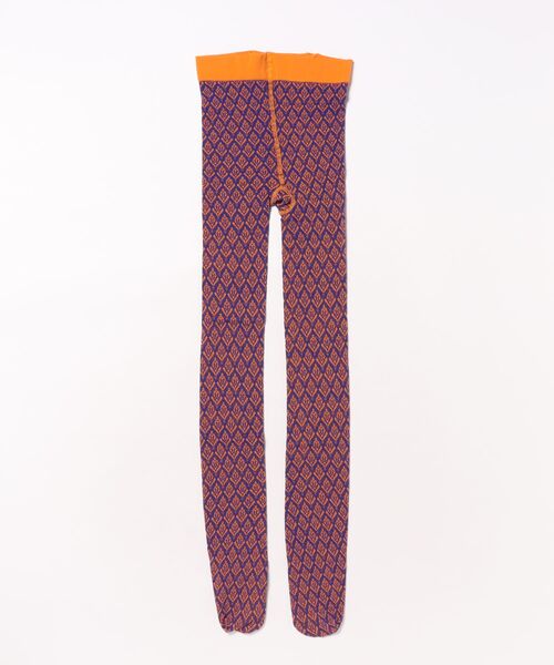 IMARI タイツ 「 IMARI / イマリ 」 レトロムード ジャガード フラワー