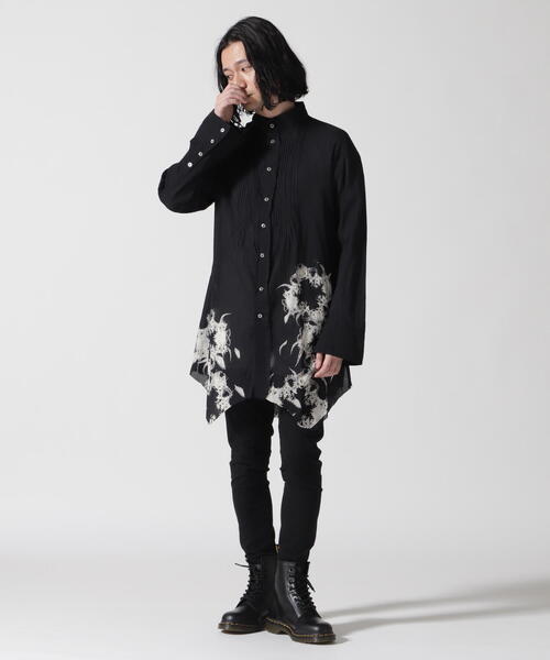 KMRii ケムリ ミリタリーコート 美品 サイズ1 KMRii シャツ KMRii/ケムリ/別注Stand Collar Layer Shirt