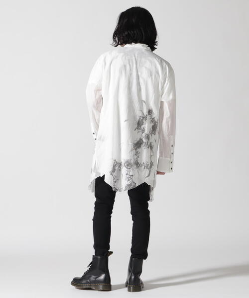 KMRii シャツ KMRii/ケムリ/別注Stand Collar Layer Shirt