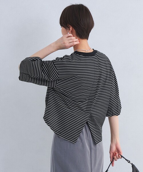 tシャツ 切替ギャザースリーブプルオーバー レディース green label relaxing tシャツ パフギャザースリーブ プル