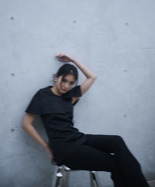 KINO THE KEI ジャケット ノーカラージャケット サテン ケープ