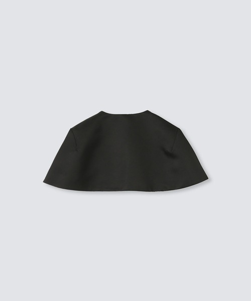 KINO THE KEI ジャケット ノーカラージャケット サテン ケープ