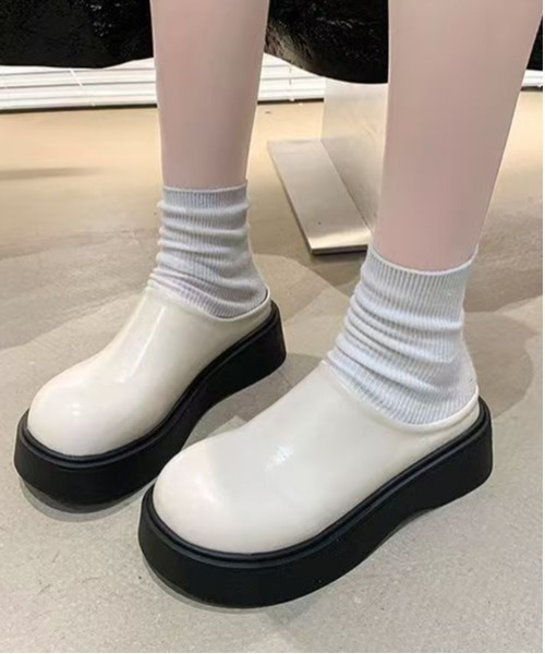 サンダル WEGO/ラウンド厚底フェイクレザースリッポンサンダル レディース | WEGO | 06