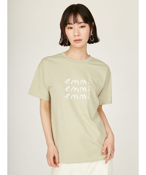 エミ emmi×ecostore UpDRIFT emmiロゴTシャツ emmi emmi tシャツ 「10th」「ONLINE限定カラー」eco emmiロゴTシャツ