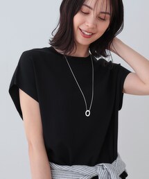 専用　洗えるフレンチスリーブニット INDIVI ニット セーター 「洗える／SETUP可能」フレンチスリーブ