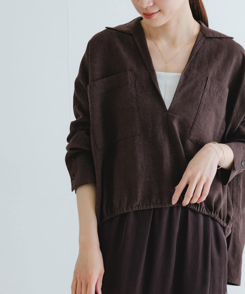 URBAN RESEARCH｜ラミーレーヨンギャザーヘムシャツ | Rakuten