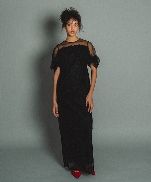Tornade pencil dress エトユニヴェール Tornade pencil dress（ドレス）｜et.UNiVER（エトユニベール