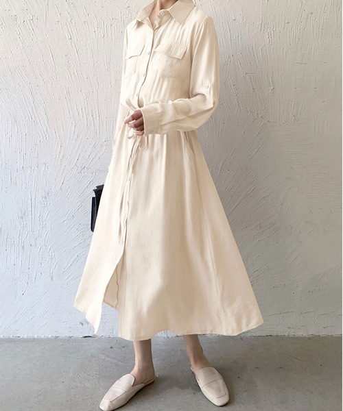 MAISON DE THERESE（メゾン ド テレーズ） シャツワンピース 長袖胸