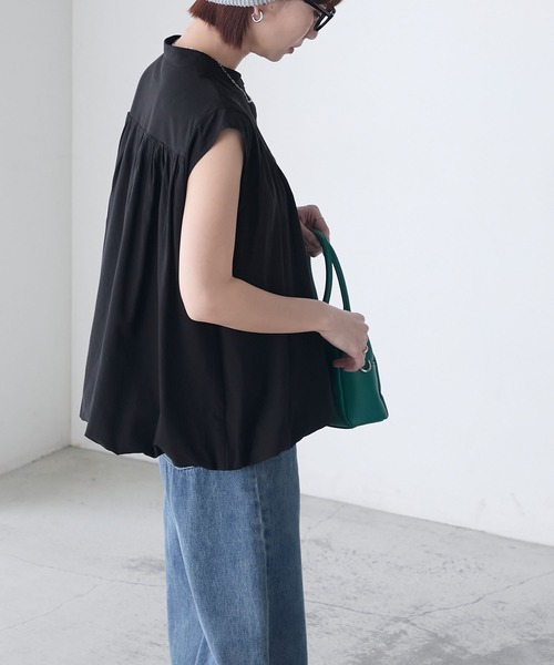 フレンチスリーブバルーンヘムブラウス LASUD｜フレンチスリーブバルーンヘムブラウス | Rakuten