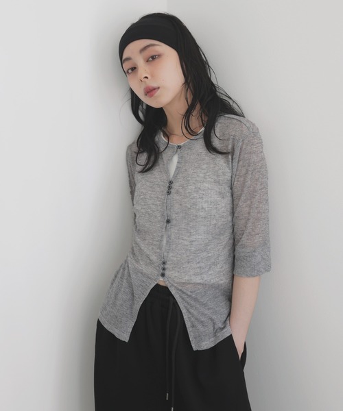 トップス kt LIAN tシャツ フロントホールシアーカットトップス レディース
