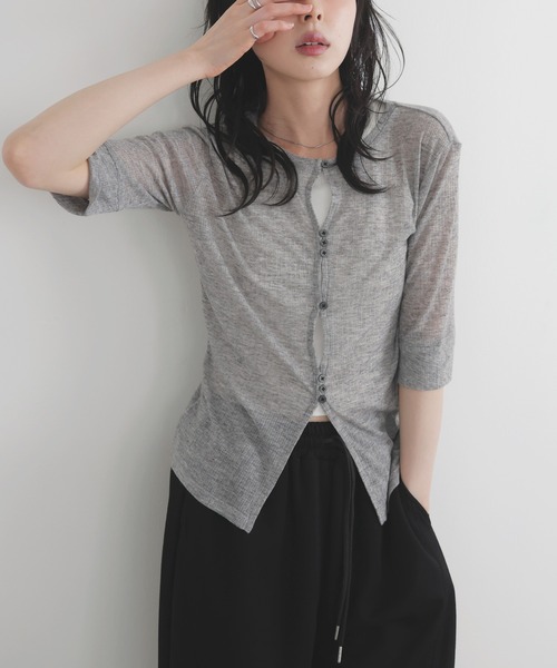 tシャツ シアーL/STee レディース moment+ tシャツ シアースリーブロングTシャツ レディース