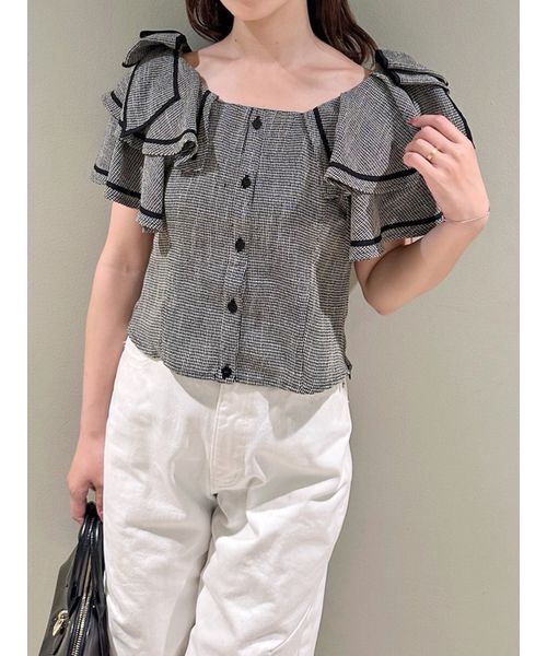 snidel スクエアスリーブブラウス 新品 SNIDEL ブラウス シャツ スクエアスリーブブラウス レディース
