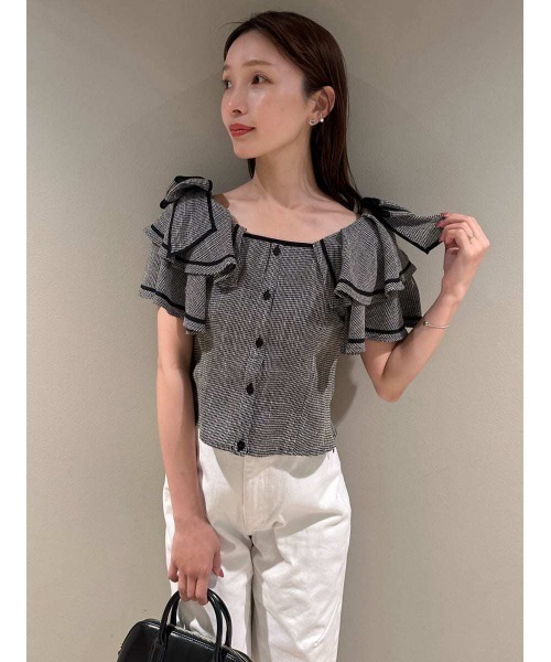 snidel スクエアスリーブブラウス 新品 SNIDEL ブラウス シャツ スクエアスリーブブラウス レディース