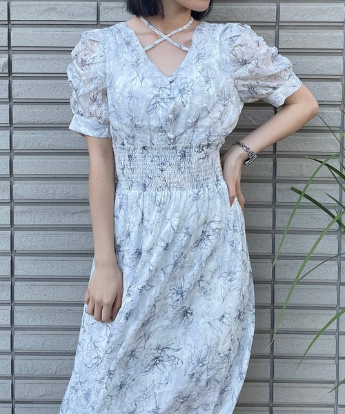NOMAE ワンピース NOMAE ワンピース クロスストラップFlowerワンピース : ZOZOTOWN