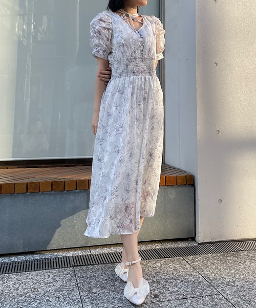 NOMAE ワンピース NOMAE ワンピース クロスストラップFlowerワンピース : ZOZOTOWN