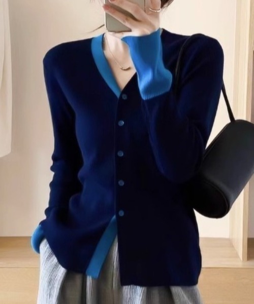 「deux amour」 ニットカーディガン FREE アイボリー レディース_画像5