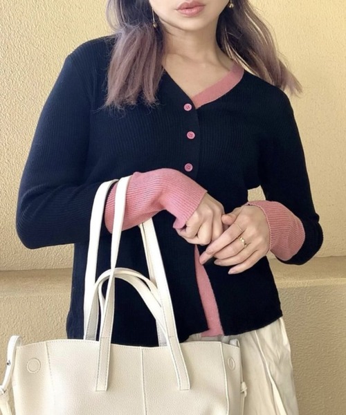 「deux amour」 ニットカーディガン FREE アイボリー レディース_画像7