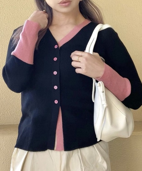 「deux amour」 ニットカーディガン FREE アイボリー レディース_画像8