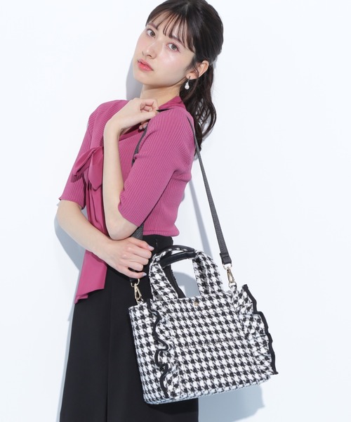 チドリツイードフリルトートバッグ | JILL by JILL STUART（ジル