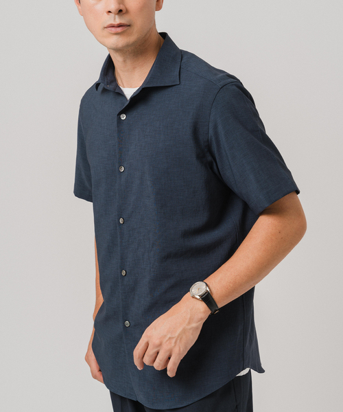 はんそで EDIFICE シャツ 高通気&吸水速乾” BREEZE COOL 半袖