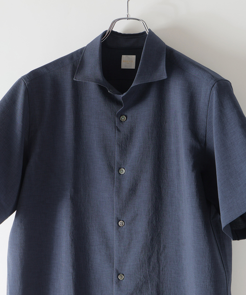 EDIFICE 刺繍半袖シャツ EDIFICE シャツ 高通気＆吸水速乾” BREEZE COOL 半袖