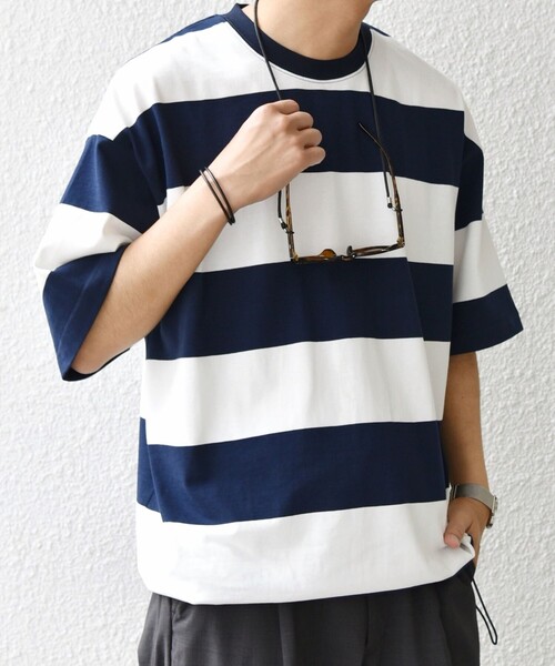 SHIPS any ボーダー SHIPS any tシャツ any:「洗濯機可能」マリンテイスト ボーダー