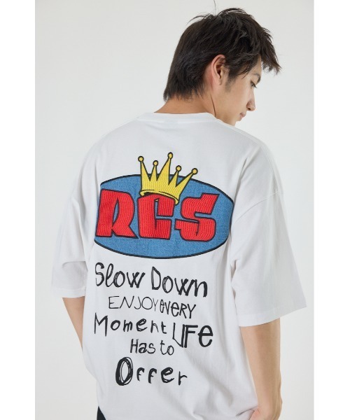 大人気！mnml★ロデオ Tシャツ RODEO CROWNS WIDE BOWL tシャツ BIG SIGN LOGO Tシャツ