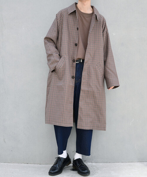 「kutir」 ステンカラーコート MEDIUM ブラック メンズ_画像5