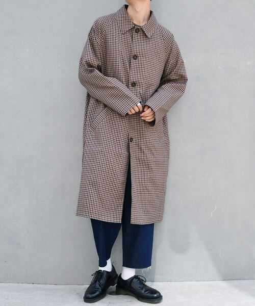 「kutir」 ステンカラーコート MEDIUM ブラック メンズ_画像9