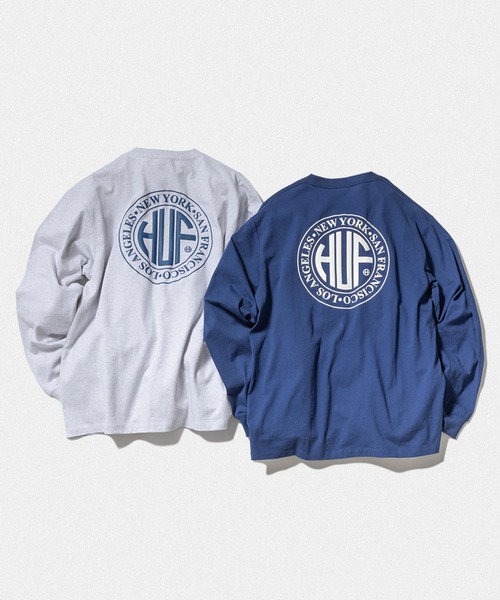 HUF 「HUF」 長袖Tシャツ LARGE ホワイト メンズ : ZOZOTOWN