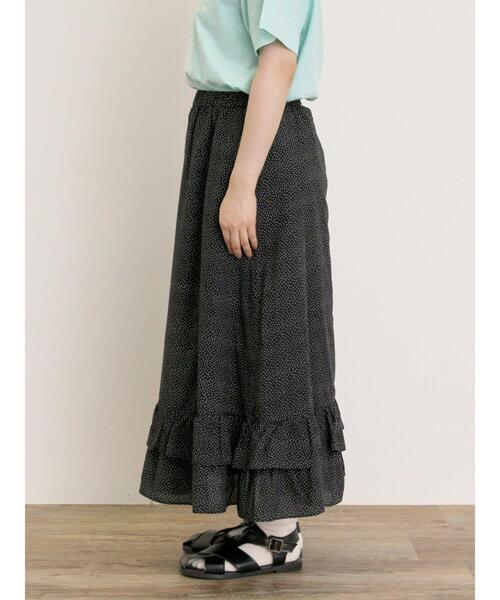 Samansa Mos2（サマンサモスモス） スカート 柄アソート裾ティアード