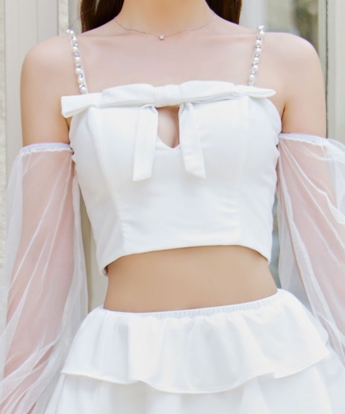 sugar nine 水着 フリルティアードチュールリボンビキニ 3点セット