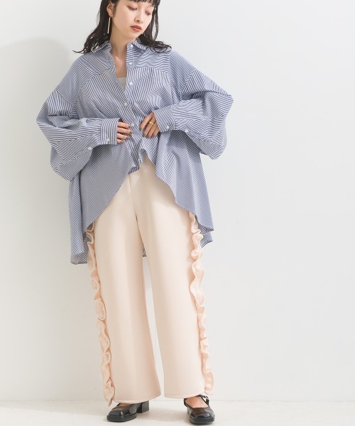 「terrace」 イージーパンツ MEDIUM ネイビー レディース_画像4