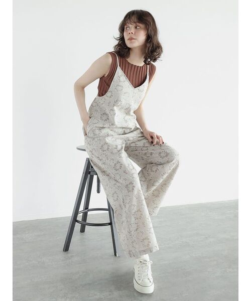 FIKA.（フィーカ） サロペット オーバーオール Flower cami overalls