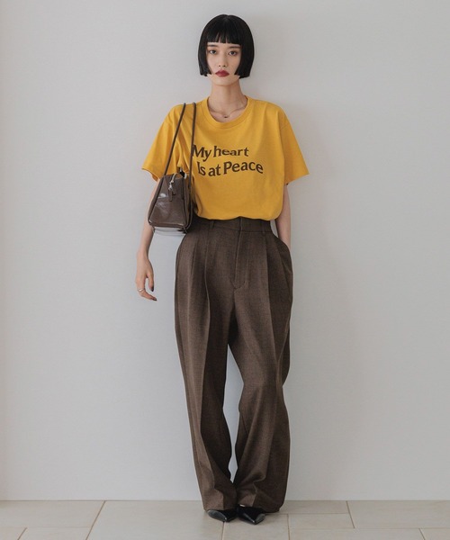 LOWRYS FARM tシャツ カラーロゴTシャツ 574826 レディース