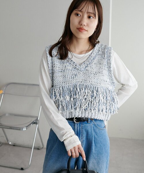 DISCOAT フリンジベスト Discoat｜フリンジベスト | Rakuten Fashion(楽天ファッション